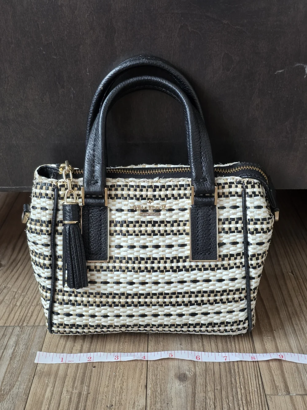 kate spade woven black